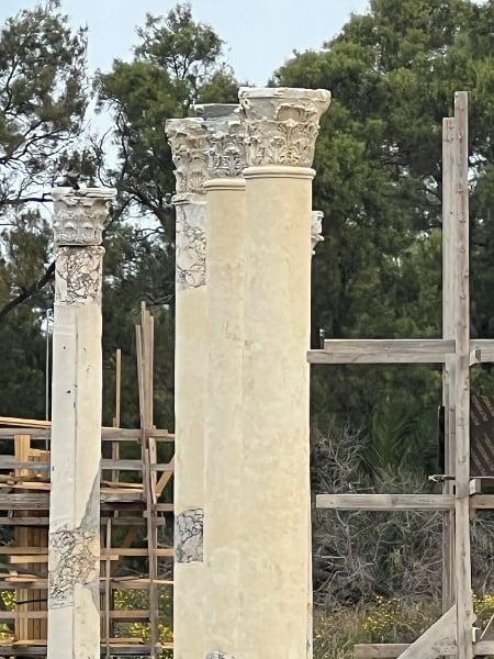 Columns of Basillica in Ashkelon 