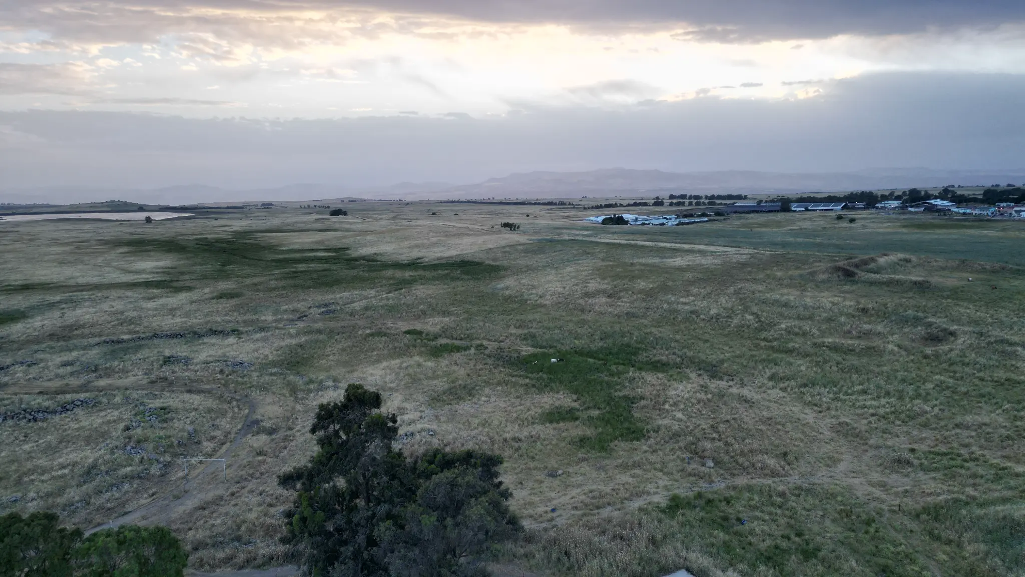 Aerial view of the Golan plateau landscape