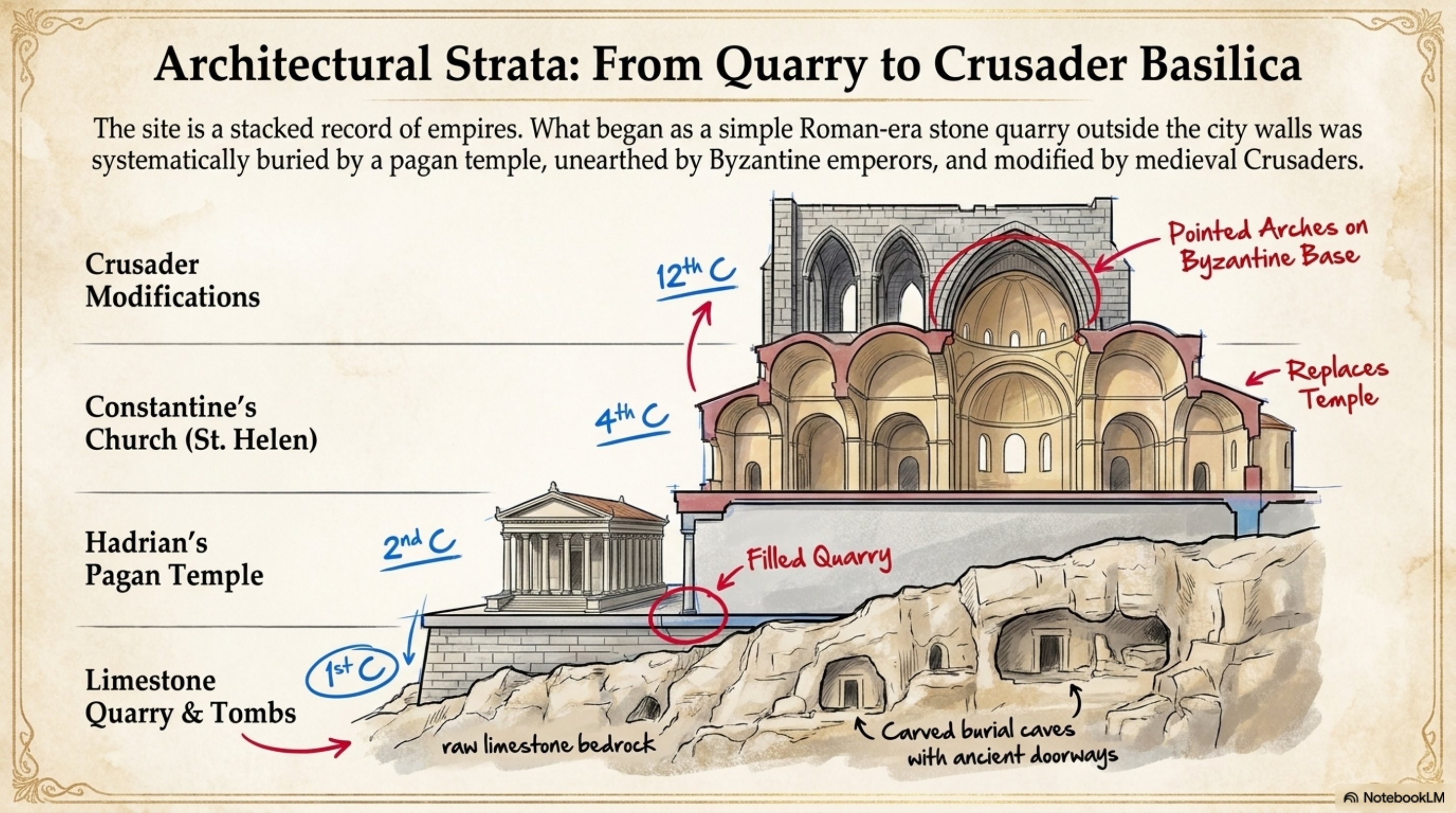 Architectural Strata: From Quarry to Crusader Basilica