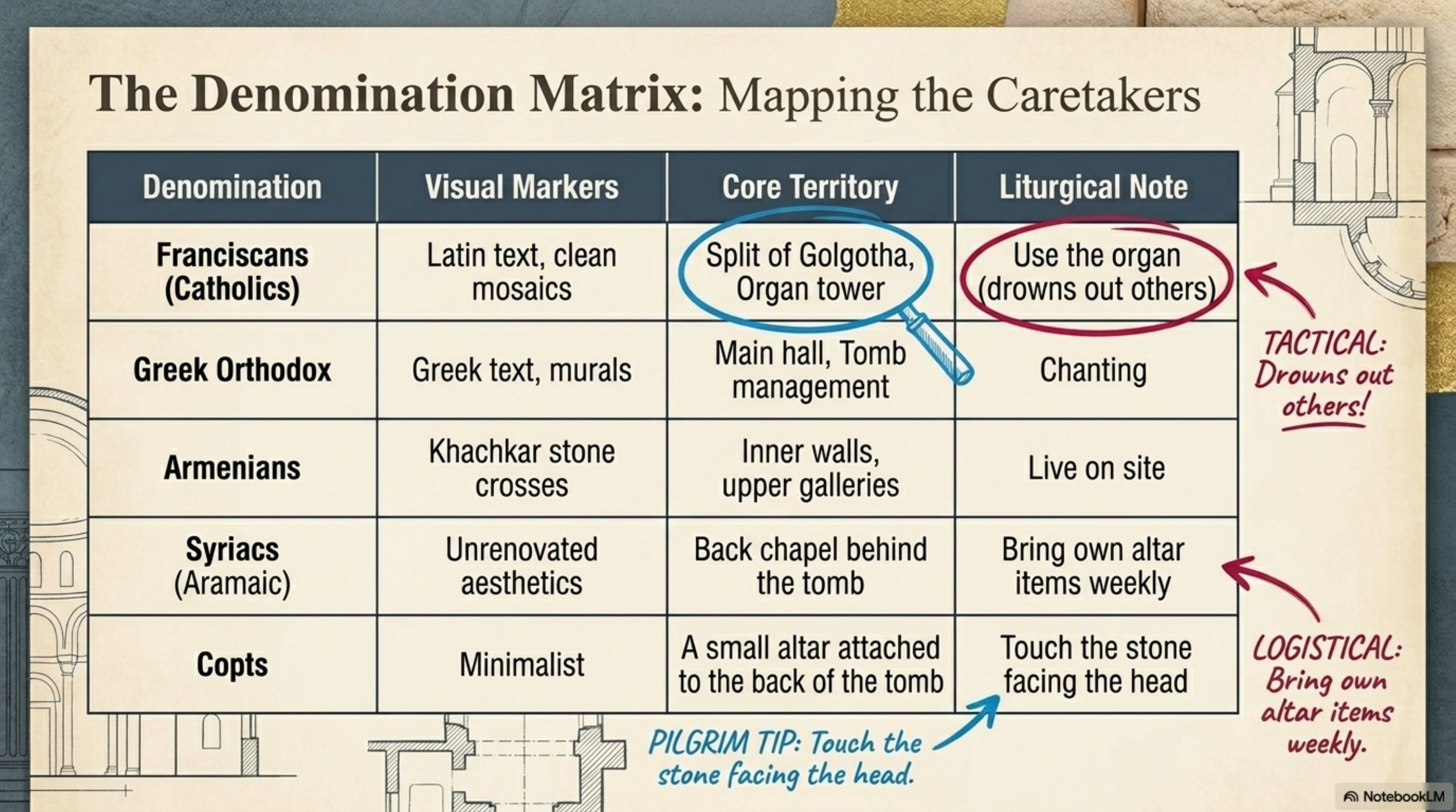 The Denomination Matrix: Mapping the Caretakers